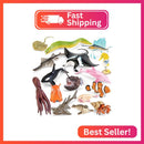Totsmile 16-Piece Set of Ocean Animal Figurines