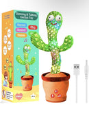 Interactive Singing Cactus Toy with Glow and Recording Features