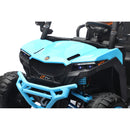 24V 4WD Blue Kids Golf Cart Ride-On with Remote Control, LED Lights, Sounds, and Two Seats