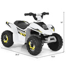 6V Electric 4-Wheel Ride-On ATV for Toddlers - White
