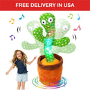 Interactive Plush Cactus Toy with 120 Songs and USB Rechargeable Feature