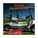 36 Volt Golf Cart Battery Charger with Crowfoot Plug for EZGO TX in Green and Orange