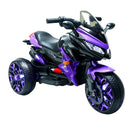 3-Wheel Battery-Powered Kids Ride-On Motorcycle with Lights