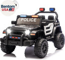12V Electric Police Car for Kids with Parental Control