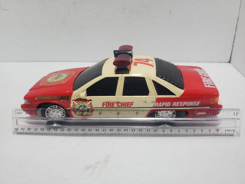 1994 Bright Fire Chief Rapid Response 911 Battery Operated Car Toy