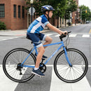26-Inch Blue Mountain Bike with 6-Speed and Versatile Rubber Tires