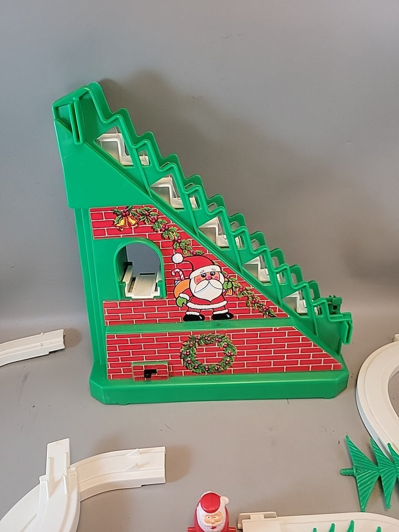 Battery-Operated Ding Ding Santa Trail Toy with Box - Rare Collectible