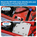 RSF350 Motor Shield Plate Adapter Kit for Razor Pocket Mod MY1020 Simple Installation