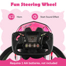 Licensed Pink Lamborghini 3-in-1 Ride-On Stroller with Sound Features