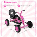 Kids' 4-Wheel Pedal Go Kart with Steering Handlebar for Toddlers