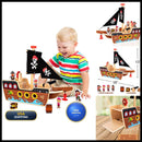 ArtCreativity Pirate Ship Playset for Kids Ages 3-5, 16 Inch with Crew AC-2946