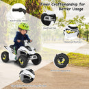 6V Electric 4-Wheel Ride-On ATV for Toddlers - White