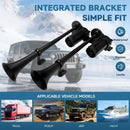 Powerful 12V 178dB Train Horn System for Trucks with Compressor and Mounting Bracket