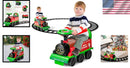 Kids' Electric Train Toy with Tracks, Storage Seat, and Lights