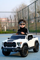 White 12V Remote-Controlled Ride-On Car with 4-Wheel Shock Absorption for Kids Aged 3-6