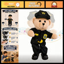 Singing and Dancing Police Bear Plush Toy, Plays Bad Boys Tune, 14" Soft Toy