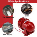 Red Electric Motor Alarm Siren 110V 114dB