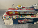 Retro 1970s/1980s Tin Space Ship Toy with Original Packaging