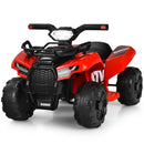 6V Electric Ride-On ATV Quad Toy for Toddlers with LED Lights and MP3 - Red