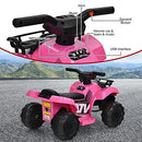 6V Battery-Powered Electric Kids ATV Quad with Storage