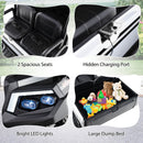 24V 7AH 4WD Black Kids Golf Cart Ride-On Car for 2 with Storage & Remote Control