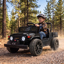 Toyota FJ45 Pick Up Electric Ride-On Truck for Kids, 24V, Black