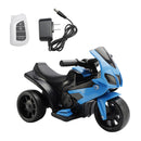 Blue 3-Wheel 6V Electric Motorcycle Toy for Kids with Remote Control and LED Lights🏍️