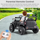 Black 12V Remote-Controlled Electric Truck for Kids