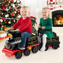 Two-Person Ride-On Train with Carriage, Sounds, Lights & Whistle for Toddlers 18 Months and Up