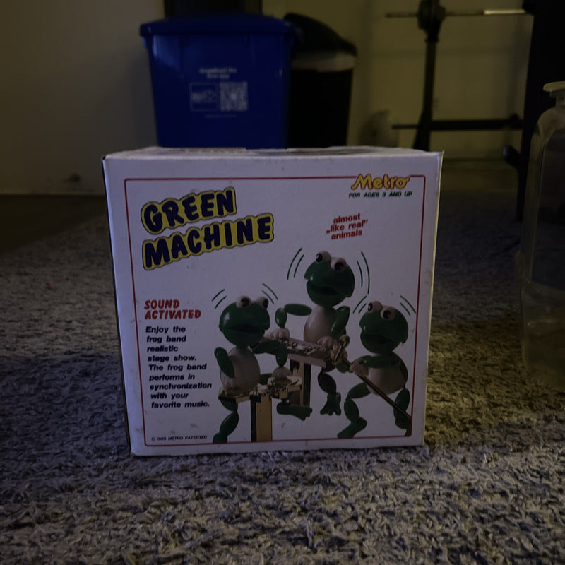 Vintage 1989 Green Machine Frog Band Toy with Working Lights, Sound-Nonresponsive