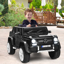 12V Mercedes-Benz Licensed Black Kids Ride-On Car with Trunk and Remote Control