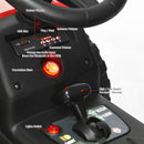 Honeyjoy 12V Red Kids Ride-On Tractor with Trailer, Remote Control, and Lights