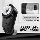Dual 24V RS555 12000RPM High Torque Motor Gearbox Set for Power Wheels Ride-On Vehicles