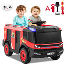 Dual-Seater Children's Fire Truck Ride-On with Remote-Controlled Water Gun and Shovel