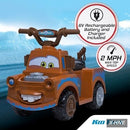 Kid Trax Disney Cars 3 Tow-Mater Large Rubber Electric Vehicle for Toddlers