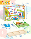 Gojmzo Montessori Wooden CVC Word Spelling Activity Set