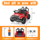OROFULL Red 12V Electric Ride-On Car with Remote and Music for Toddlers