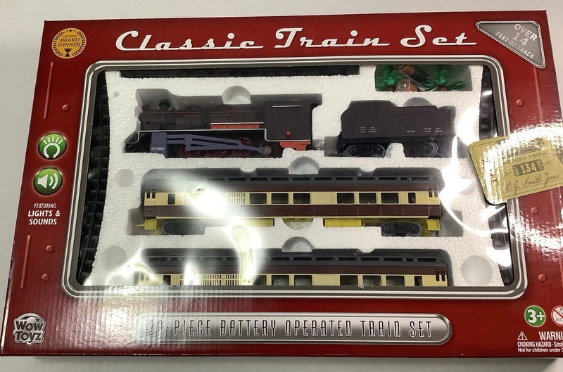 20-Piece Battery Operated Classic Train Set with Lights and Sounds