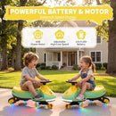 12V Rechargeable Wiggle Car and Swing Combo for Kids - Green