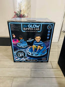 Battery-Operated Blue Glow Bumper Car for Kids Ages 1.5 and Up