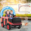 Dual-Seater Children's Fire Truck Ride-On with Remote-Controlled Water Gun and Shovel