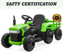 12V Electric Tractor with Trailer for Kids to Ride