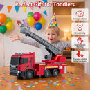Scania Fire Truck Toy with Sound Effects, Lights, and Retractable Ladder