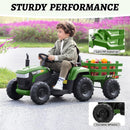 12V Battery-Powered Ride-On Toy Tractor for Toddlers