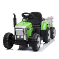Electric Ride-On Tractor Toy with Trailer and 12V Battery Remote Control