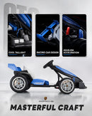 Okay Run 24V Kids Electric Porsche Drift Go Kart, Blue