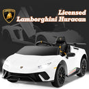 12V White Lamborghini Huracan Kids Electric Car