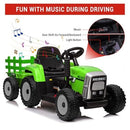 12V 7Ah Kids Electric Tractor with Trailer & Remote Control - 5MPH Adventure Vehicle