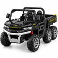 24V Electric 4WD Kids Dump Truck with Remote Control and Two-Seater Design