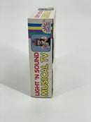 Vintage 1990s Funrise Light 'N Sound Musical TV Toy with 12 Songs in Yellow